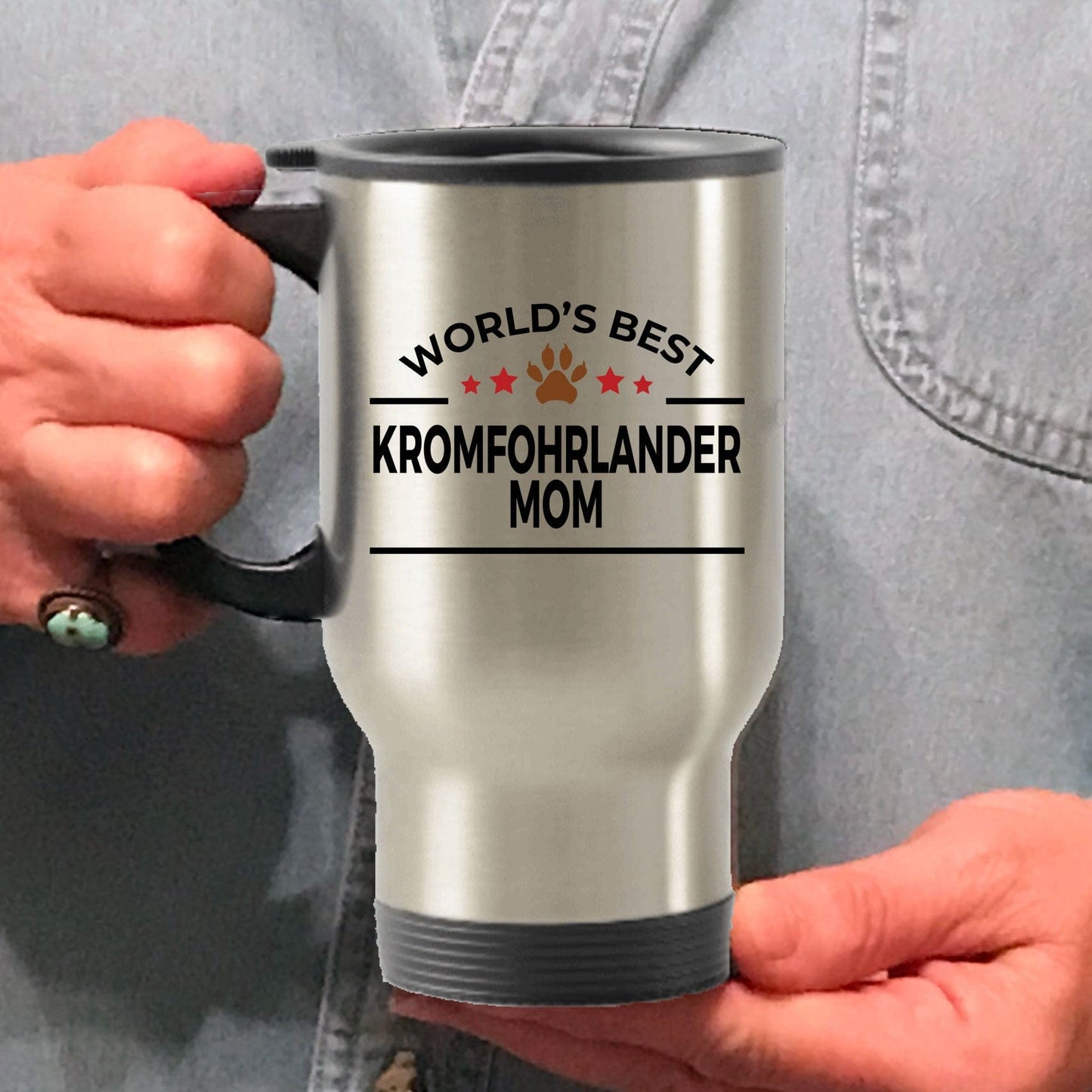 Kromfohrlander Dog Mom Travel Mug