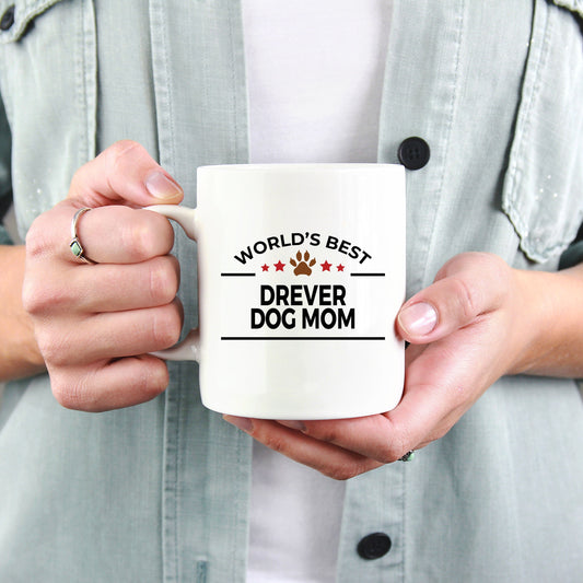 Drever Dog Lover Gift World's Best Mom Birthday Mother's Day White Ceramic Coffee Mug
