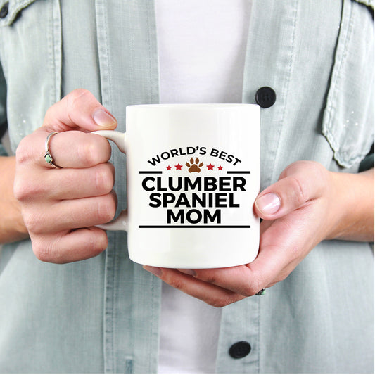 Clumber Spaniel Dog Lover Gift World's Best Mom Birthday Mother's Day White Ceramic Coffee Mug
