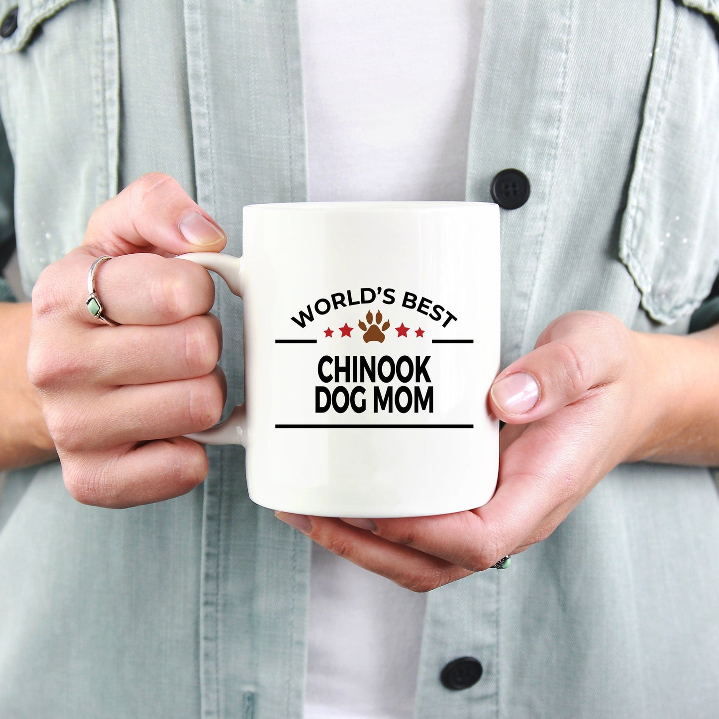 Chinook Dog Lover Gift World's Best Mom Birthday Mother's Day White Ceramic Coffee Mug