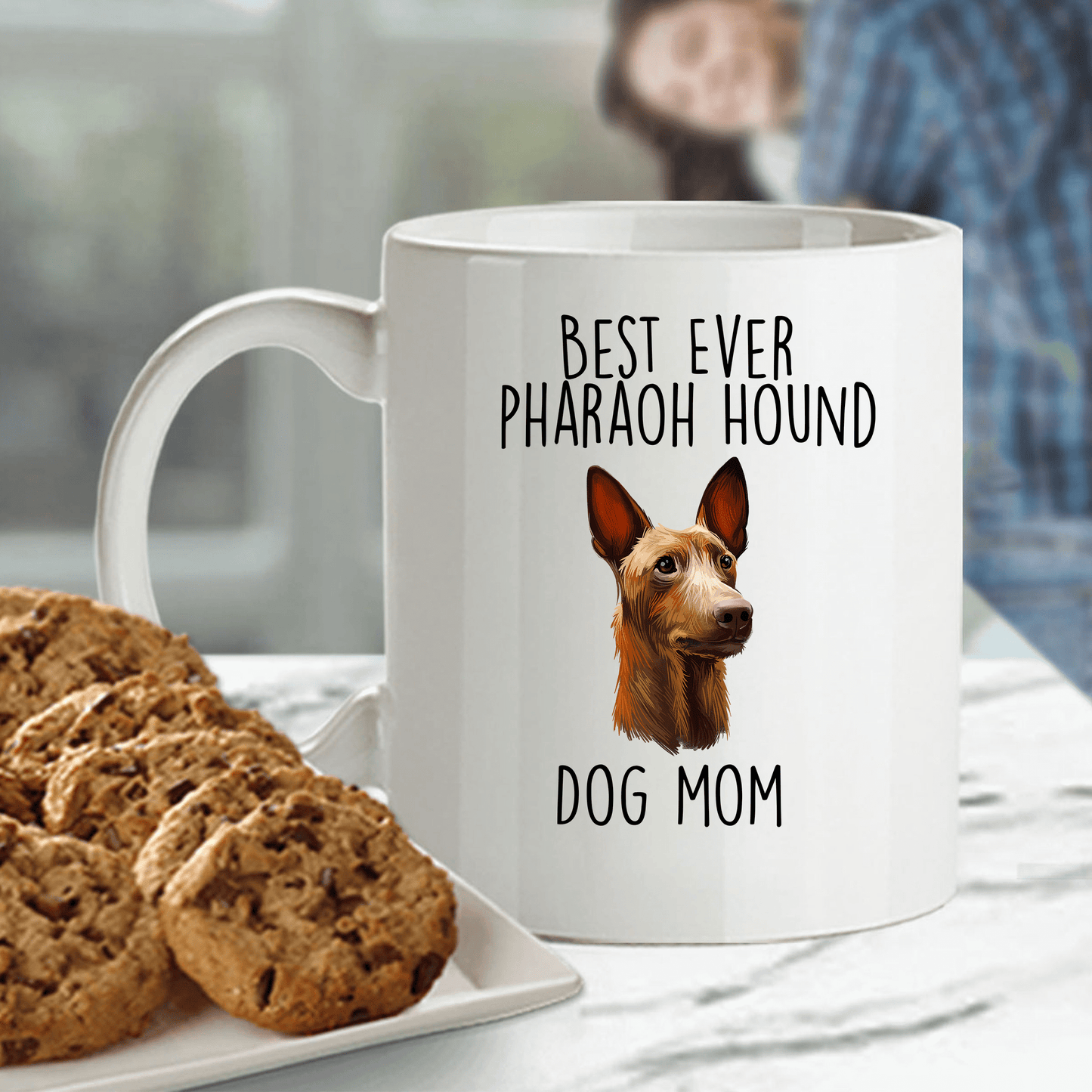 Best Ever Pharaoh Hound Dog Mom Ceramic Coffee Mug