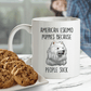 American Eskimo Puppies Because People Suck Funny Ceramic Coffee Mug