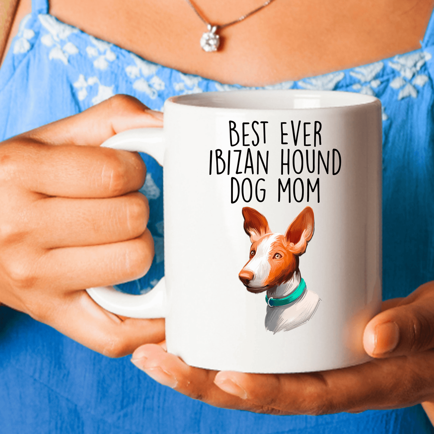 Ibizan Hound World's Best Dog Mom Ceramic Coffee Mug