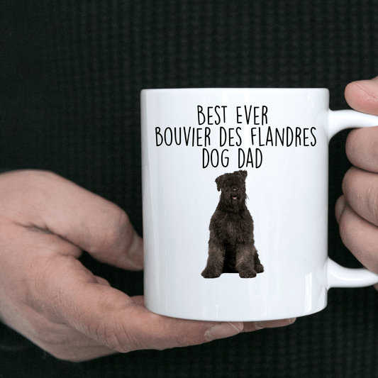 Best Ever Bouvier des Flandres Dog Dad Ceramic Coffee Mug