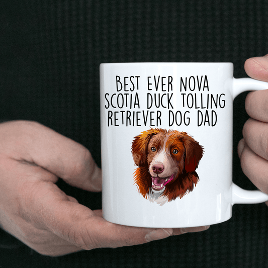 Best Ever Nova Scotia Duck Tolling Retriever Dog Dad Ceramic Coffee Mug