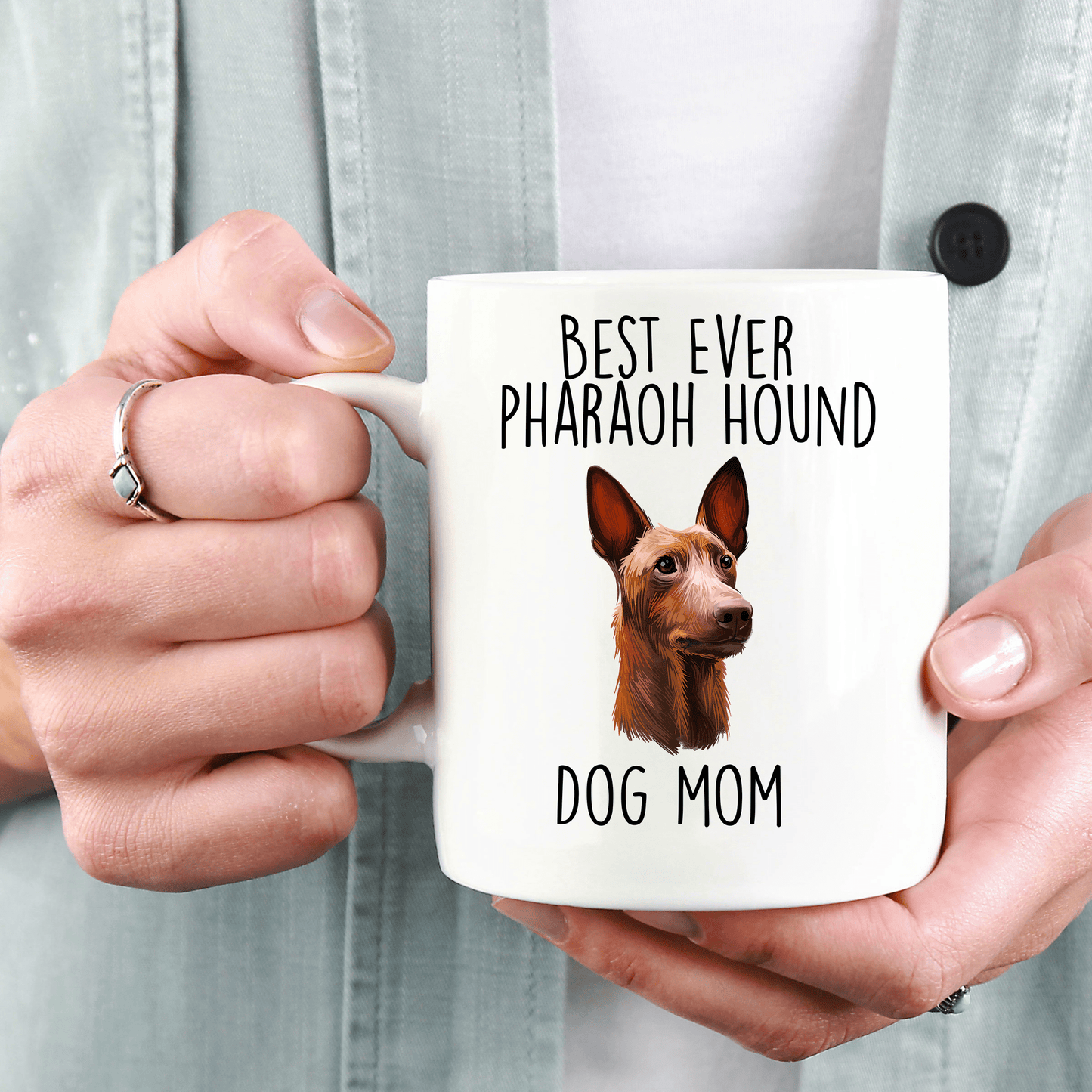 Best Ever Pharaoh Hound Dog Mom Ceramic Coffee Mug