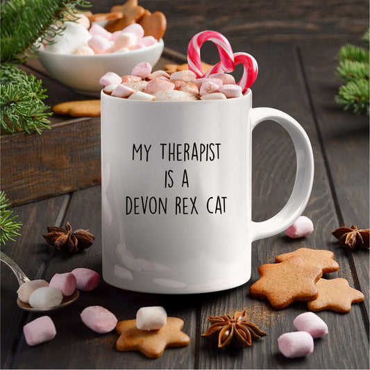 Devon Rex Cat Personalized Ceramic Coffee Mug