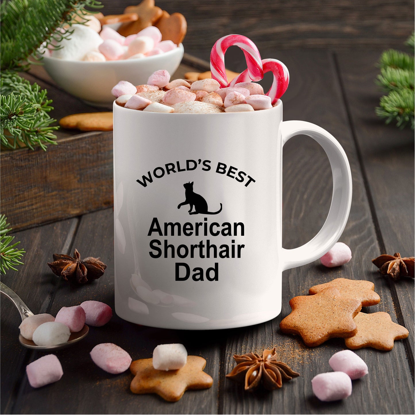 American Shorthair Best Cat Dad Ceramic Coffee Mug