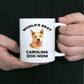 Carolina Best Dog Mom ceramic Coffee Mug white and color two tone