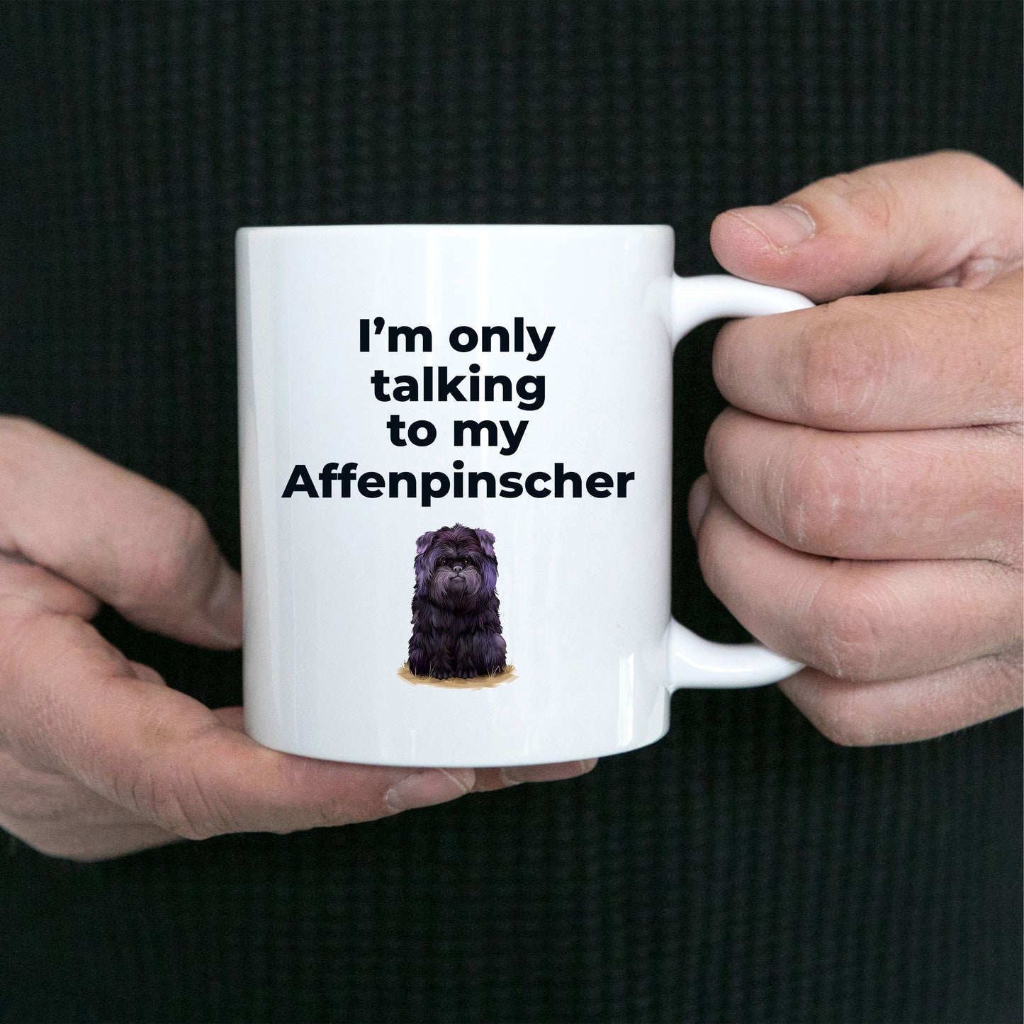 Affenpinscher dog funny coffee mug - I'm only talking to my Affenpinscher
