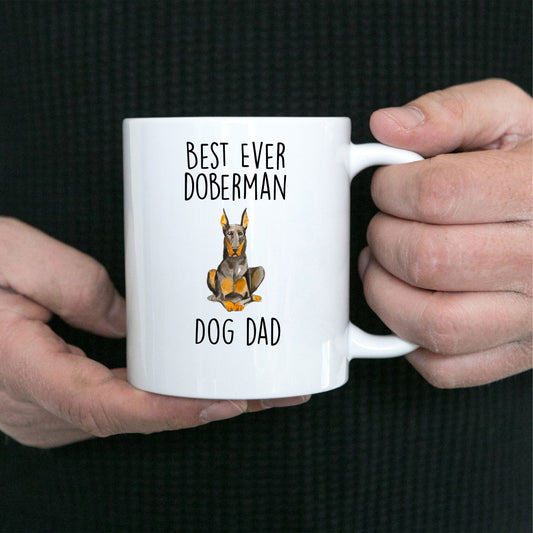 Best Ever Doberman Dog Dad Ceramic Coffee Mug