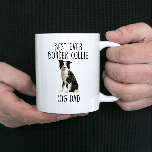 Best Ever Border Collie Dog Dad Ceramic Coffee Mug