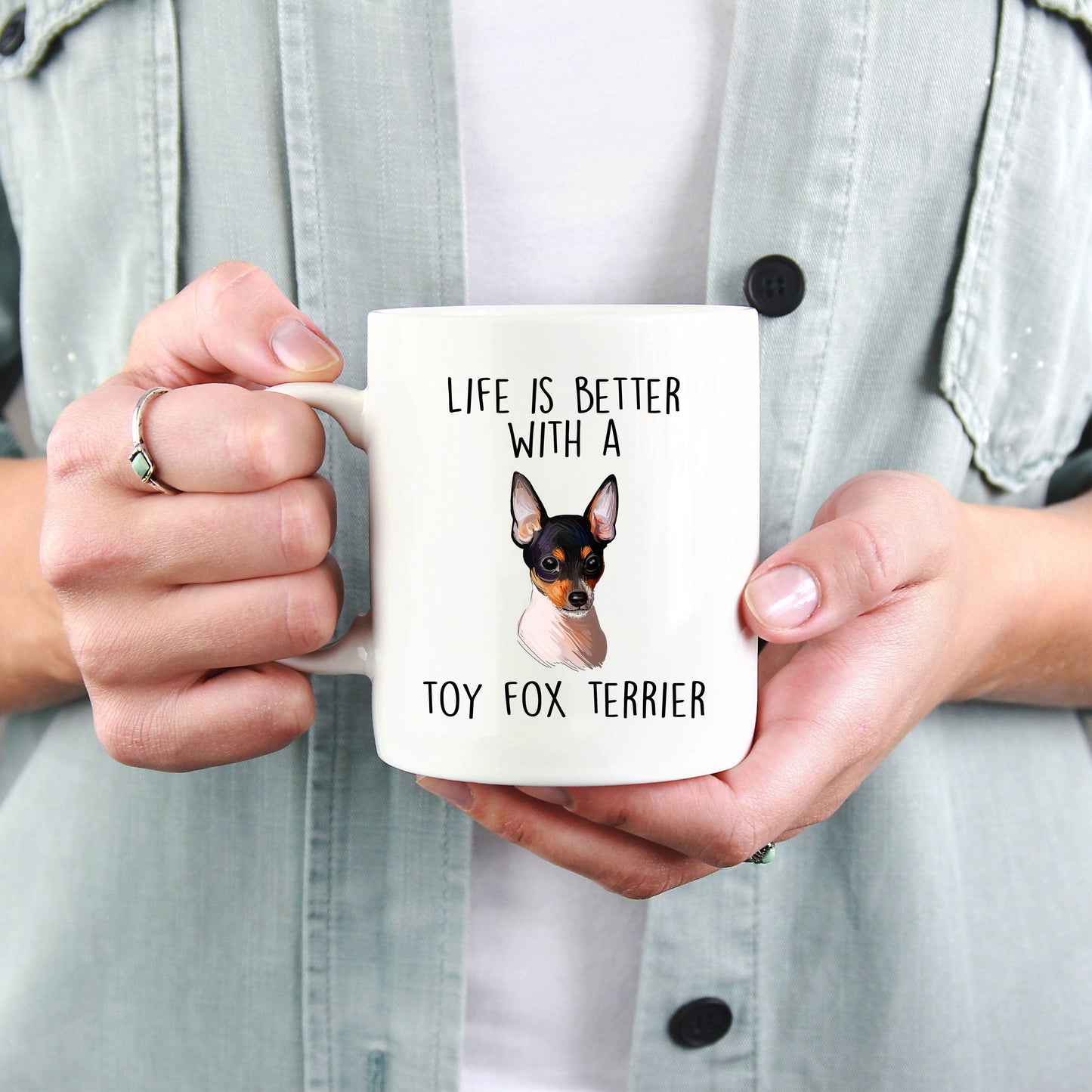 Life is Better with a Tox Fox Terrier Dog Ceramic Coffee Mug