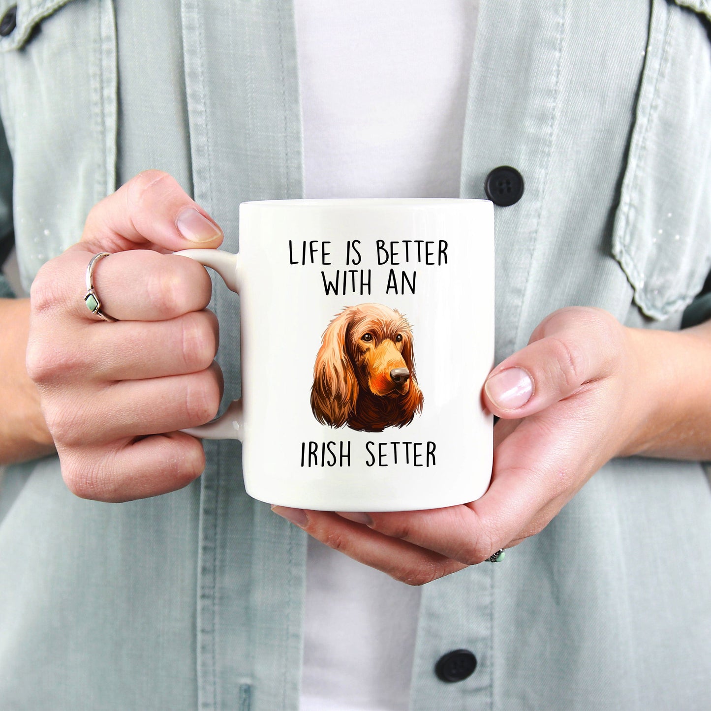 Life is Better with an Irish Setter Dog Ceramic Coffee Mug