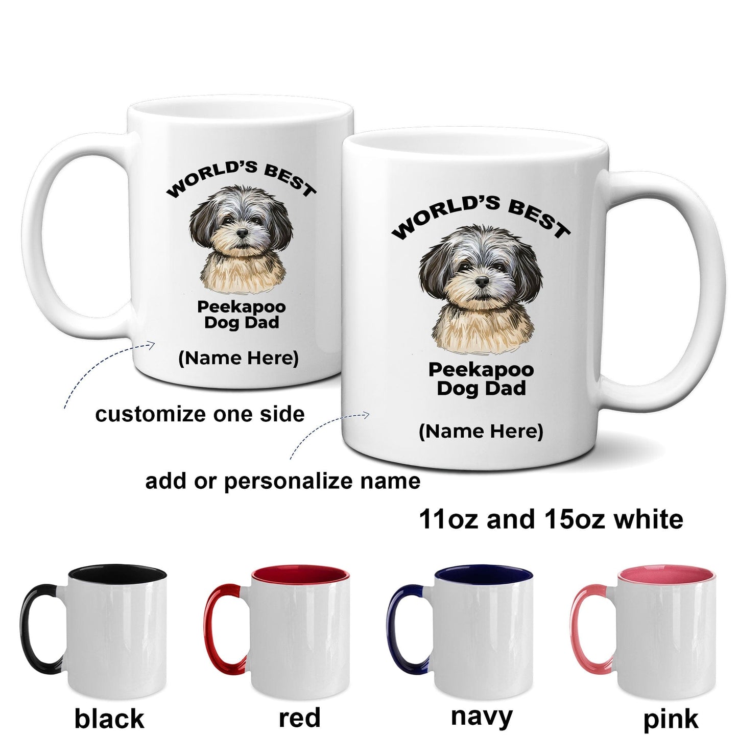 Peekapoo Best Dog Dad Coffee Mug