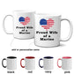 Proud Wife of a Marine Ceramic Coffee Mug