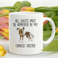 Chinese Crested Dog Funny Ceramic Coffee Mug - All guests must be approved by my Chinese Crested