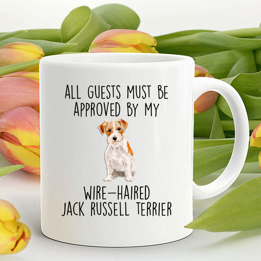 Funny Wire-haired Jack Russell Terrier Dog Custom Ceramic Coffee Mug - Guests must be approved