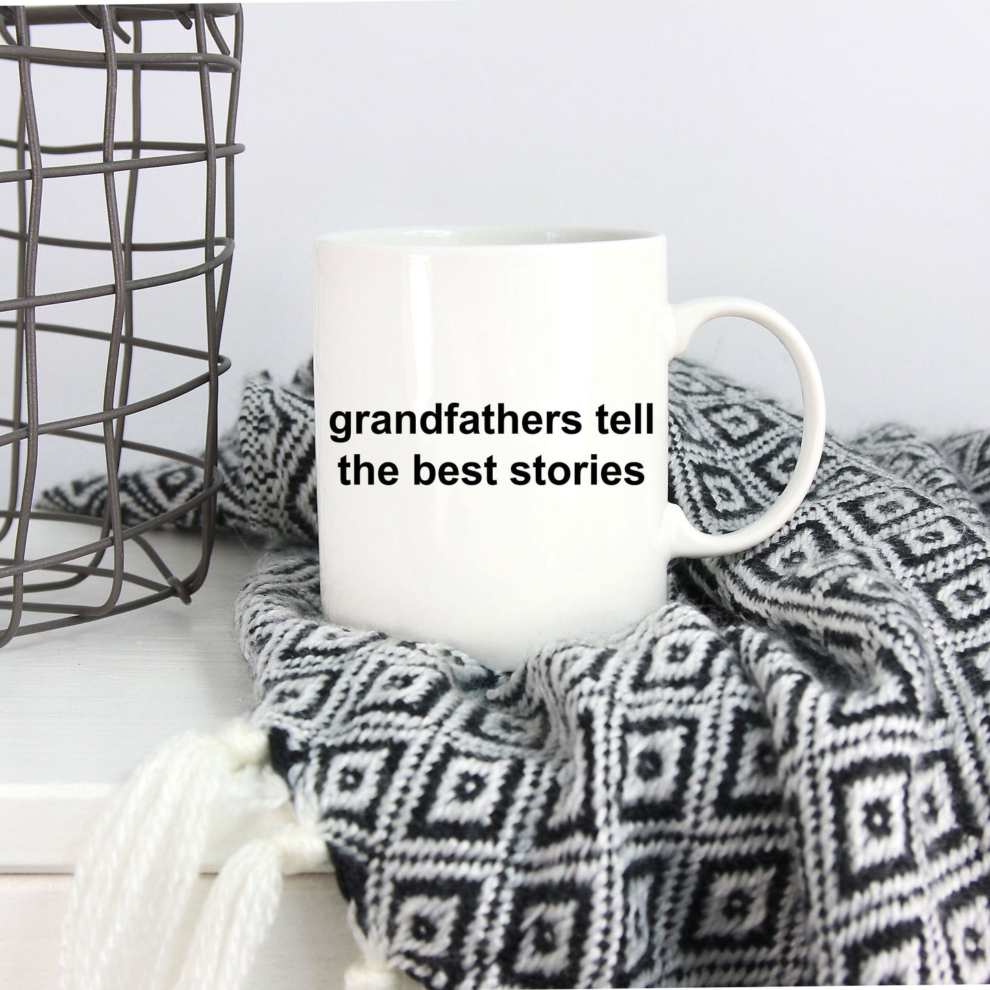 Grandfathers Tell the Best Stories Coffee Mug Makes a Great Gift for Father's Day or a Birthday