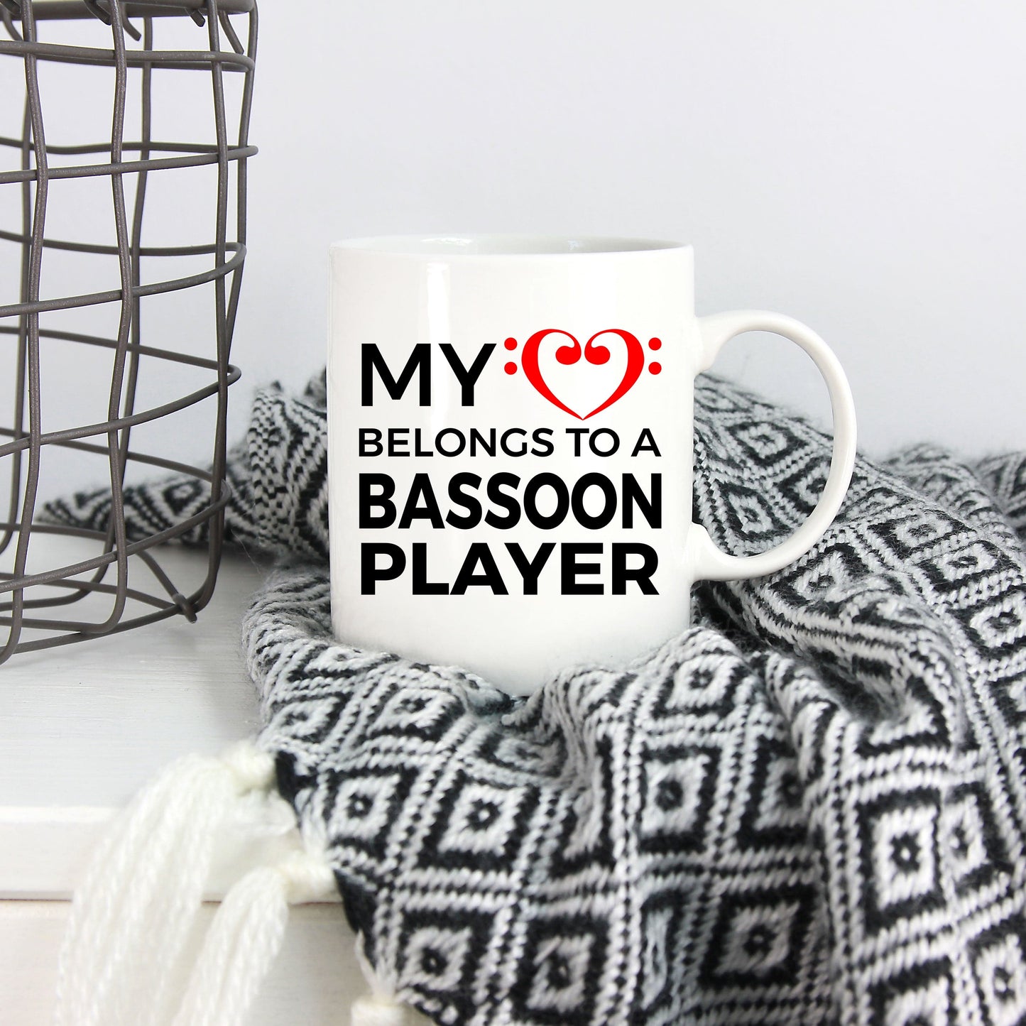 Bassoon Player Mug - My Heart Belongs To A Bassoon Player