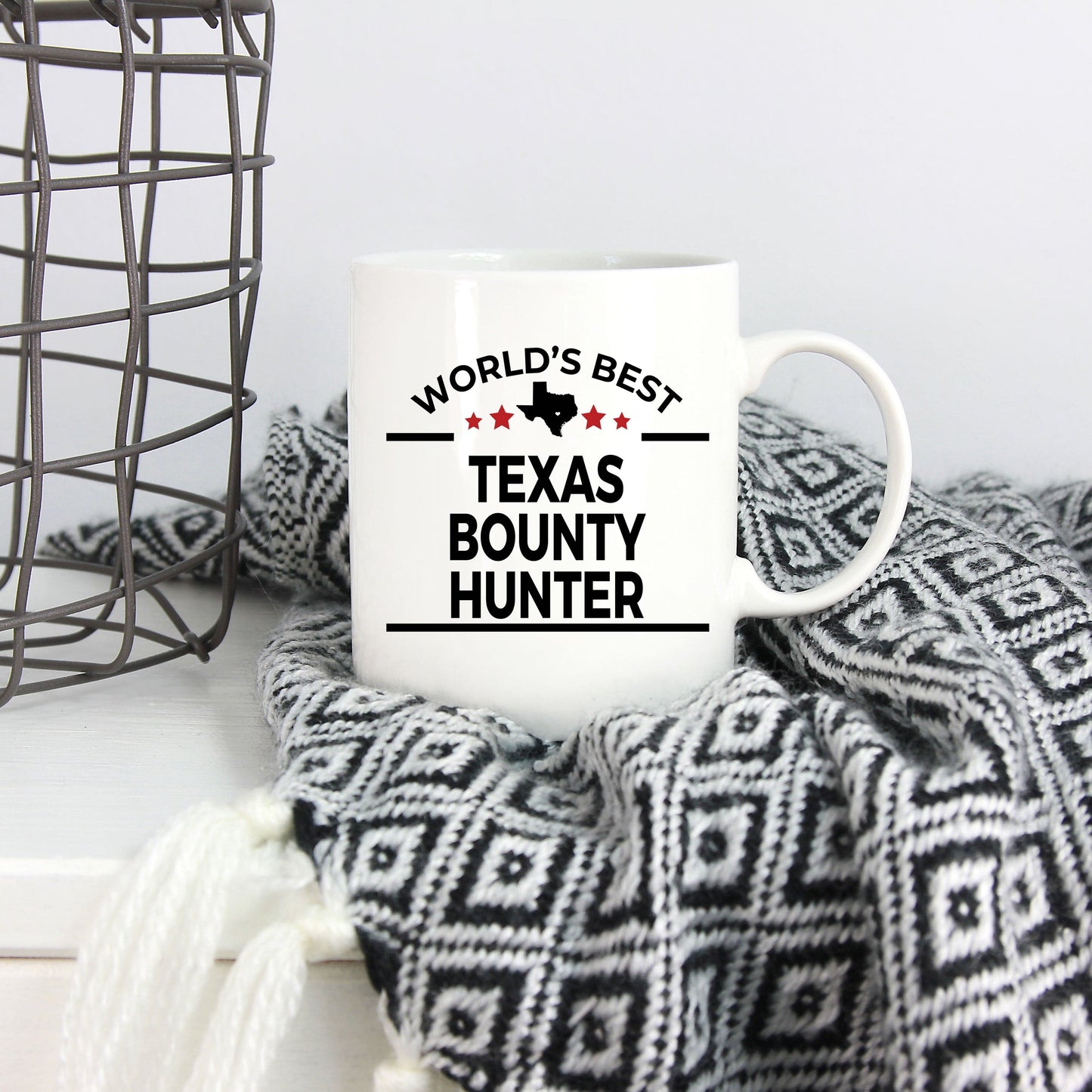 Texas Bounty Hunter Gift Birthday Father's Day White Ceramic Coffee Mug