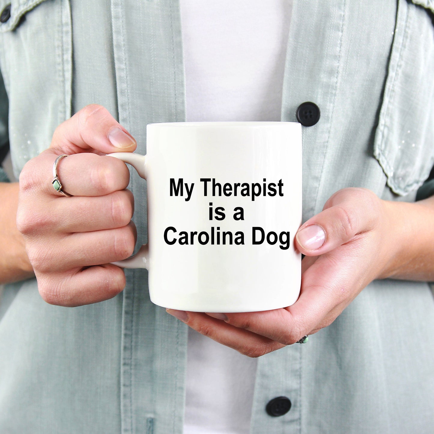 Carolina Dog Owner Lover Funny Gift Therapist White Ceramic Coffee Mug
