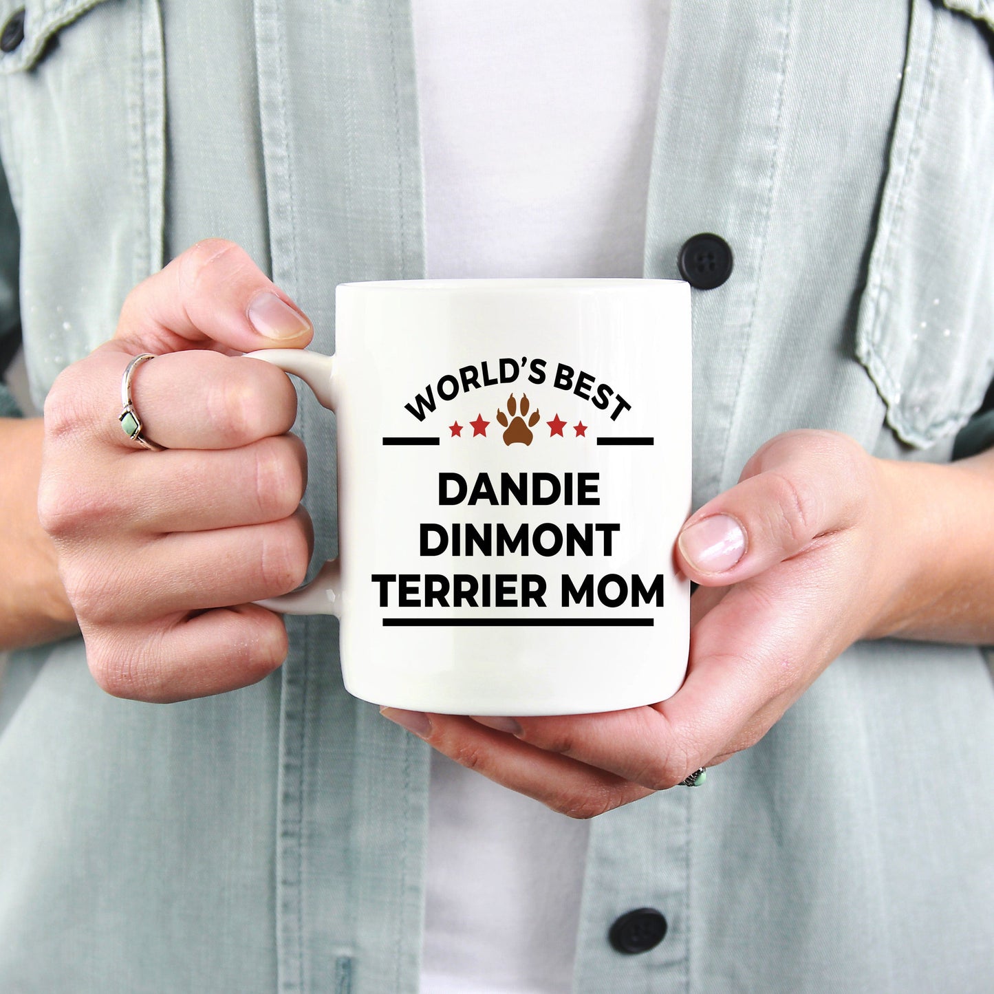 Dandie Dinmont Terrier Dog Lover Gift World's Best Mom Birthday Mother's Day Ceramic Coffee Mug