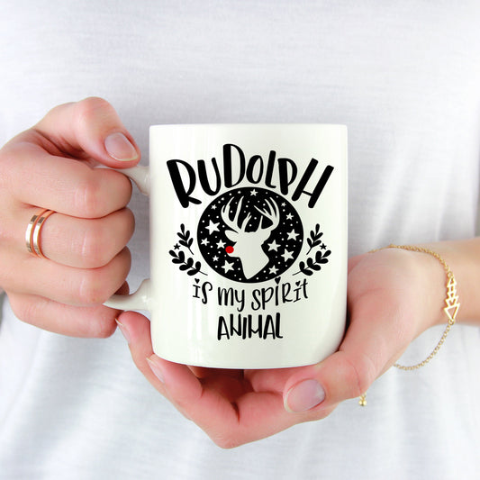 Holiday Mug - Rudolph is my Spirit Animal