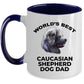 Caucasian Shepherd Best Dog Dad Custom Photo Coffee Mug