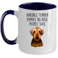 Airedale Terrier Puppies Because People Suck - Funny Dog Ceramic Mug
