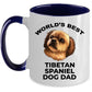 Tibetan Spaniel Best Dog Dad Custom Photo Coffee Mug