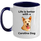 Carolina Yellow Dog Coffee Mug - Life is Better with a Carolina Dog