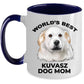 Kuvasz Best Dog Mom Ceramic and two tone color mugs