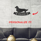 Dachshund Banner Monogram - Steel Sign