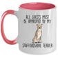 American Staffordshire Terrier - Pitbull - ceramic coffee mug - All guests must be approved