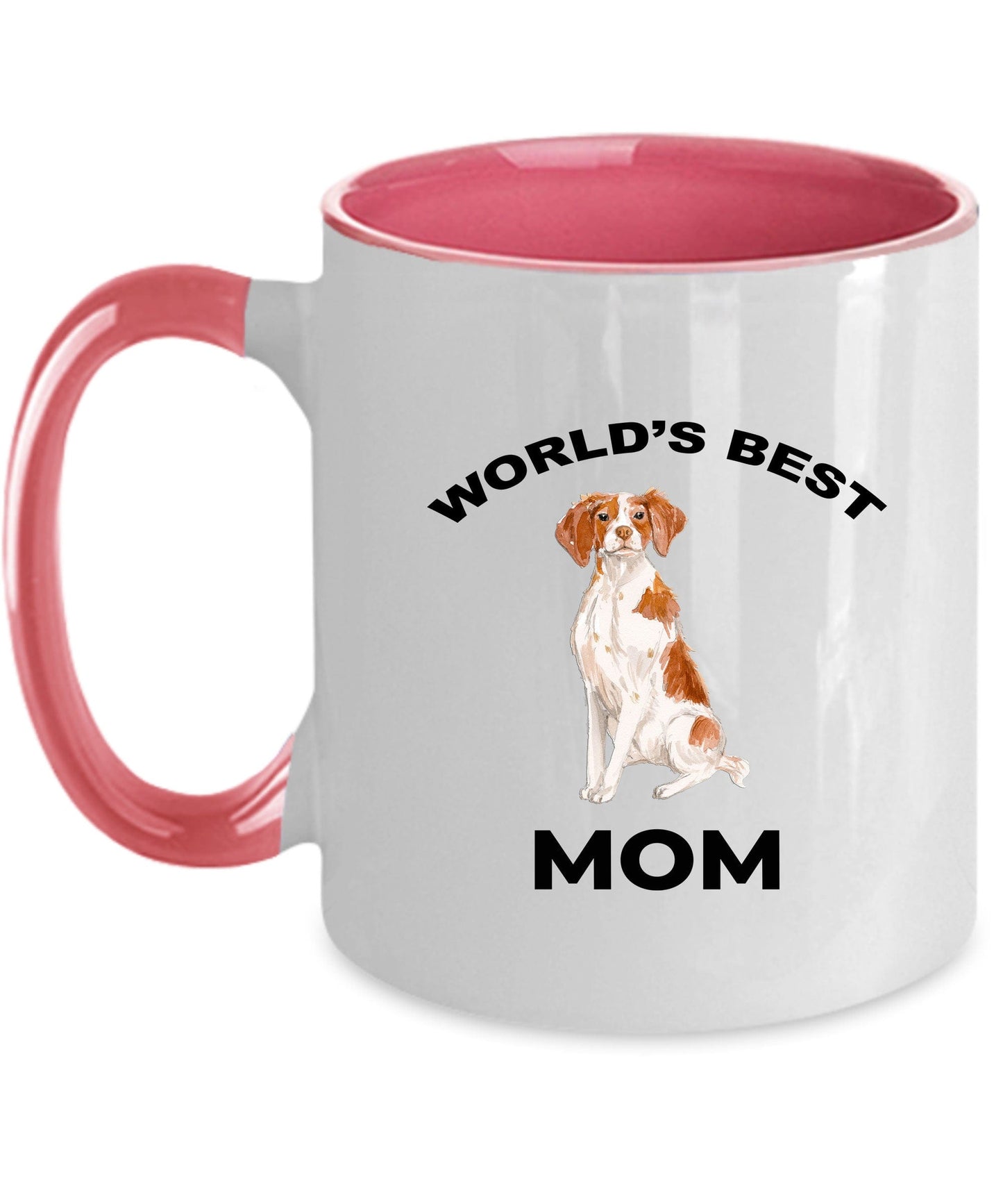Brittany Spaniel Best Dog Mom Ceramic Coffee Mug