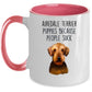 Airedale Terrier Puppies Because People Suck - Funny Dog Ceramic Mug