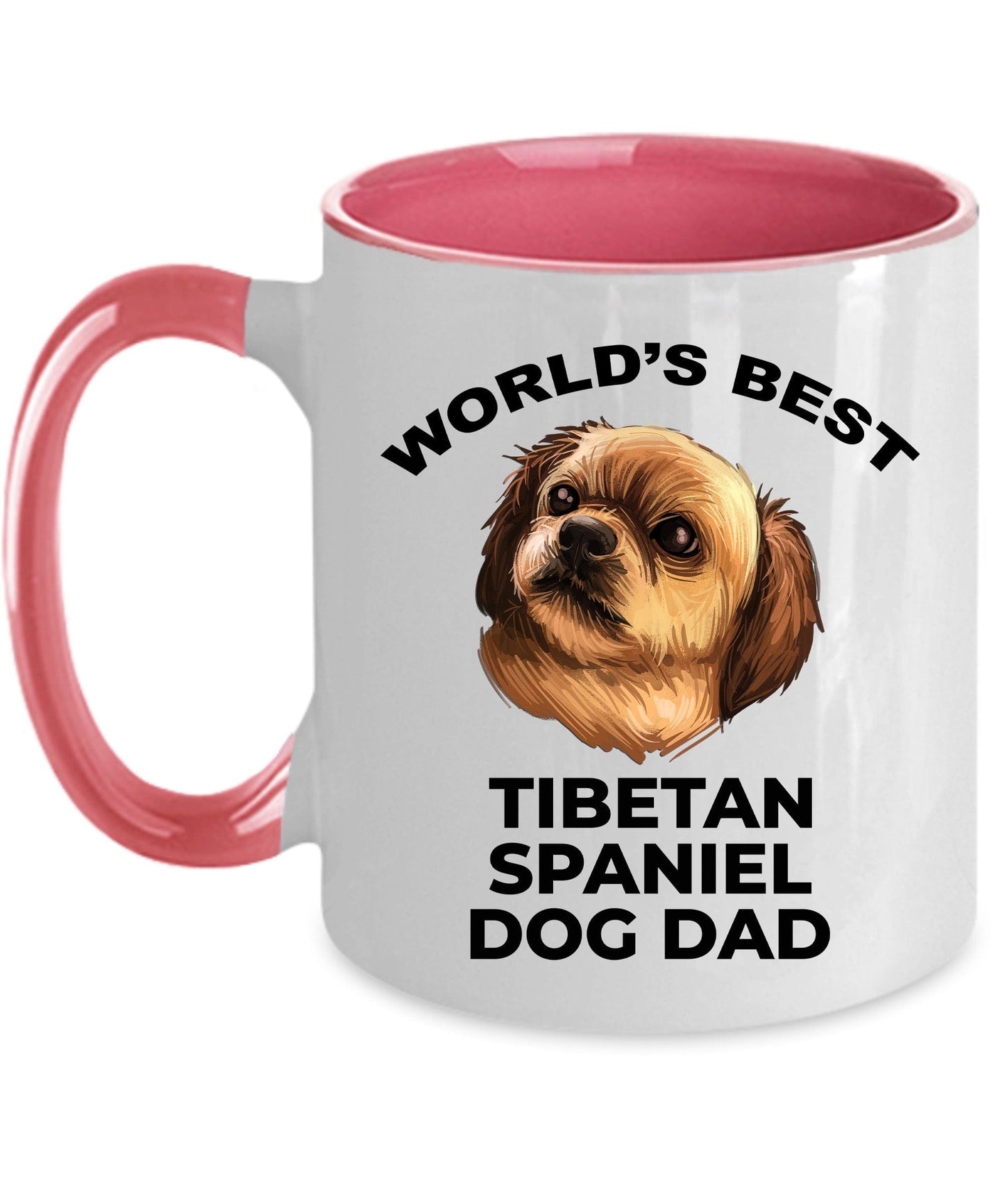 Tibetan Spaniel Best Dog Dad Custom Photo Coffee Mug