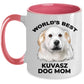 Kuvasz Best Dog Mom Ceramic and two tone color mugs