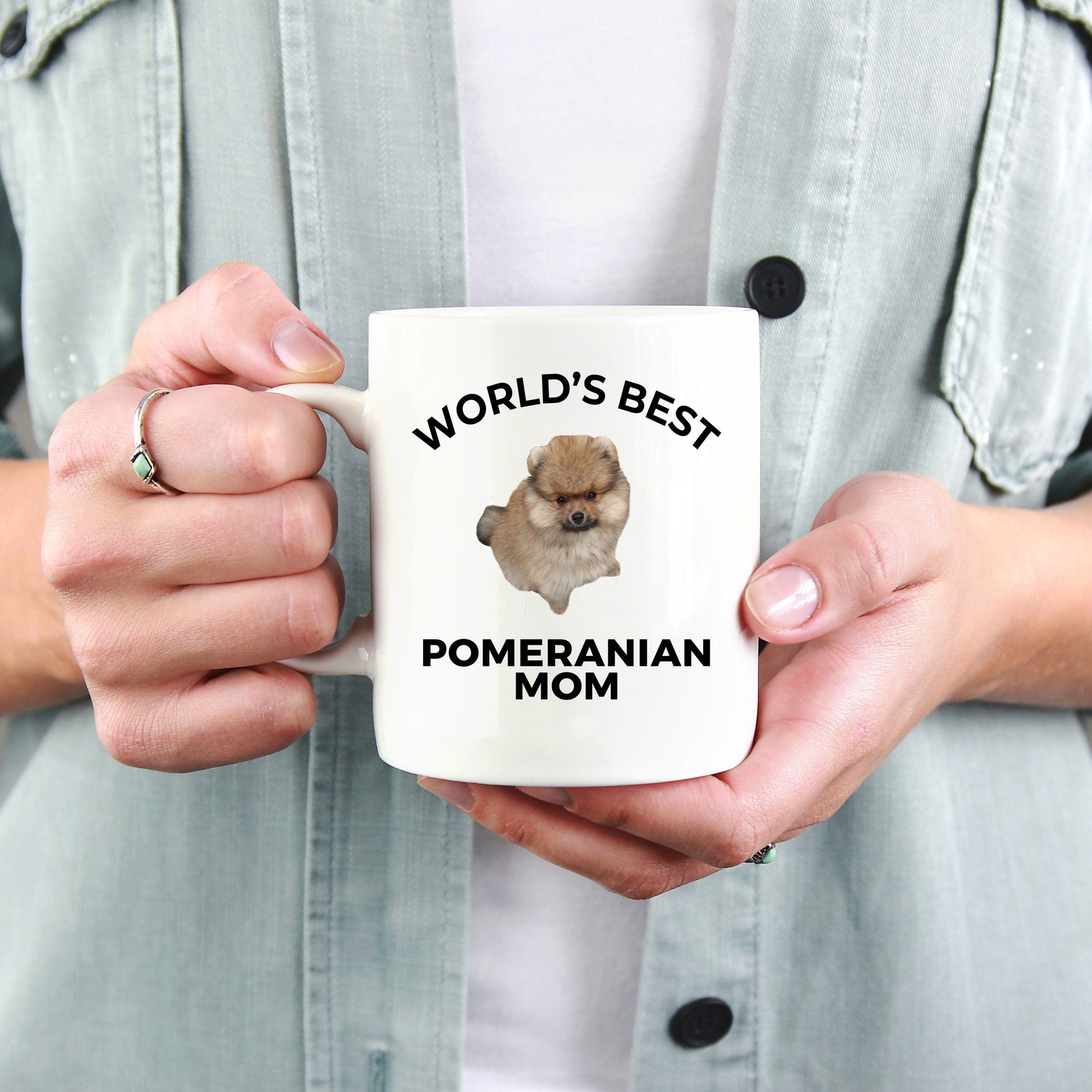 Pomeranian Puppy Dog Mom Coffee Mug - Main Image