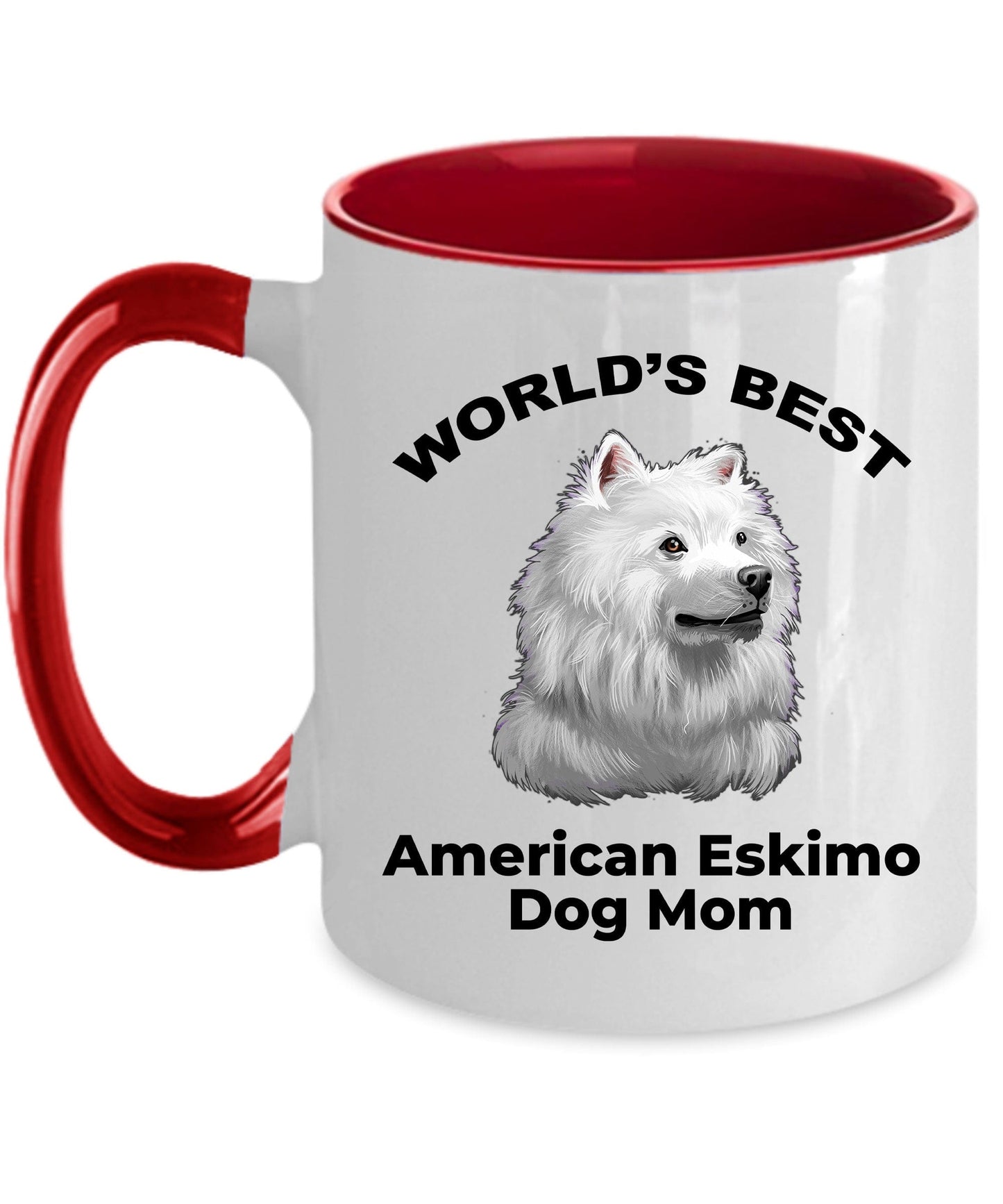 Best Ever American Eskimo Dog Mom Ceramic Coffee Mug