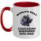 Caucasian Shepherd Best Dog Dad Custom Photo Coffee Mug