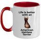American Hairless Terrier Dog Coffee Mug - Life is better with an American Hairless Terrier