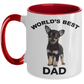 Chihuahua Puppy Best Dad Mug - Black and Tan