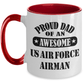 US Air Force Airman Proud Dad Coffee Mug