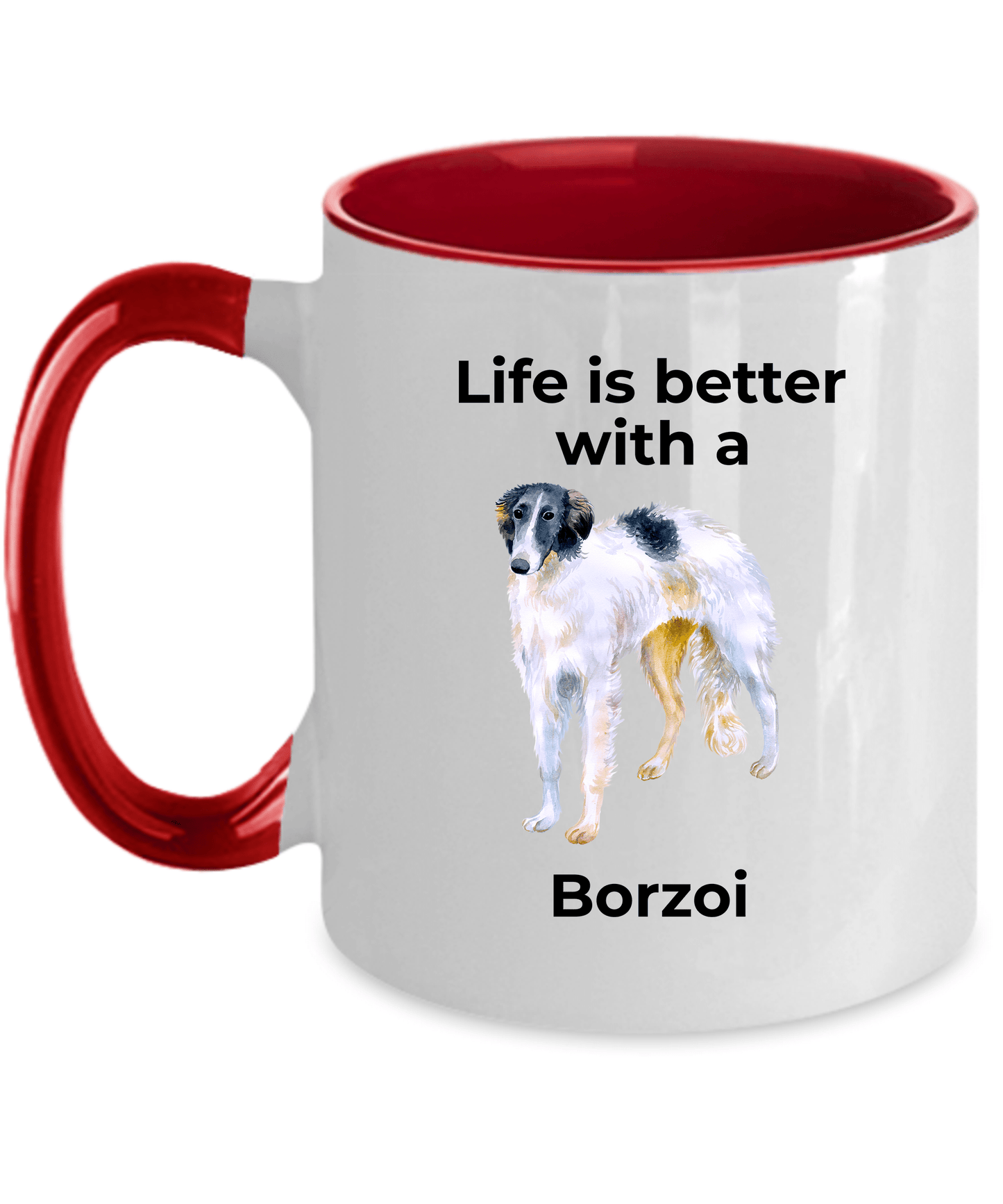 Borzoi Coffee Mug - Life is Better