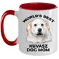 Kuvasz Best Dog Mom Ceramic and two tone color mugs
