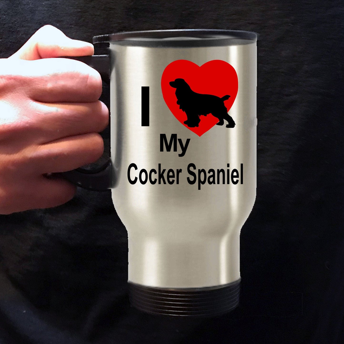 Love My Cocker Spaniel Dog Gift Stainless Steel Travel Mug