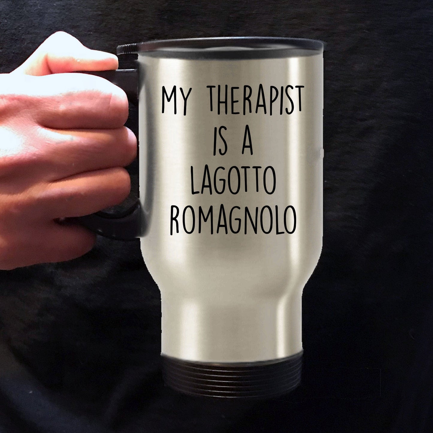Lagotto Romagnolo Dog Owner Lover Funny Gift Therapist Stainless Steel Insulated Travel Coffee Mug