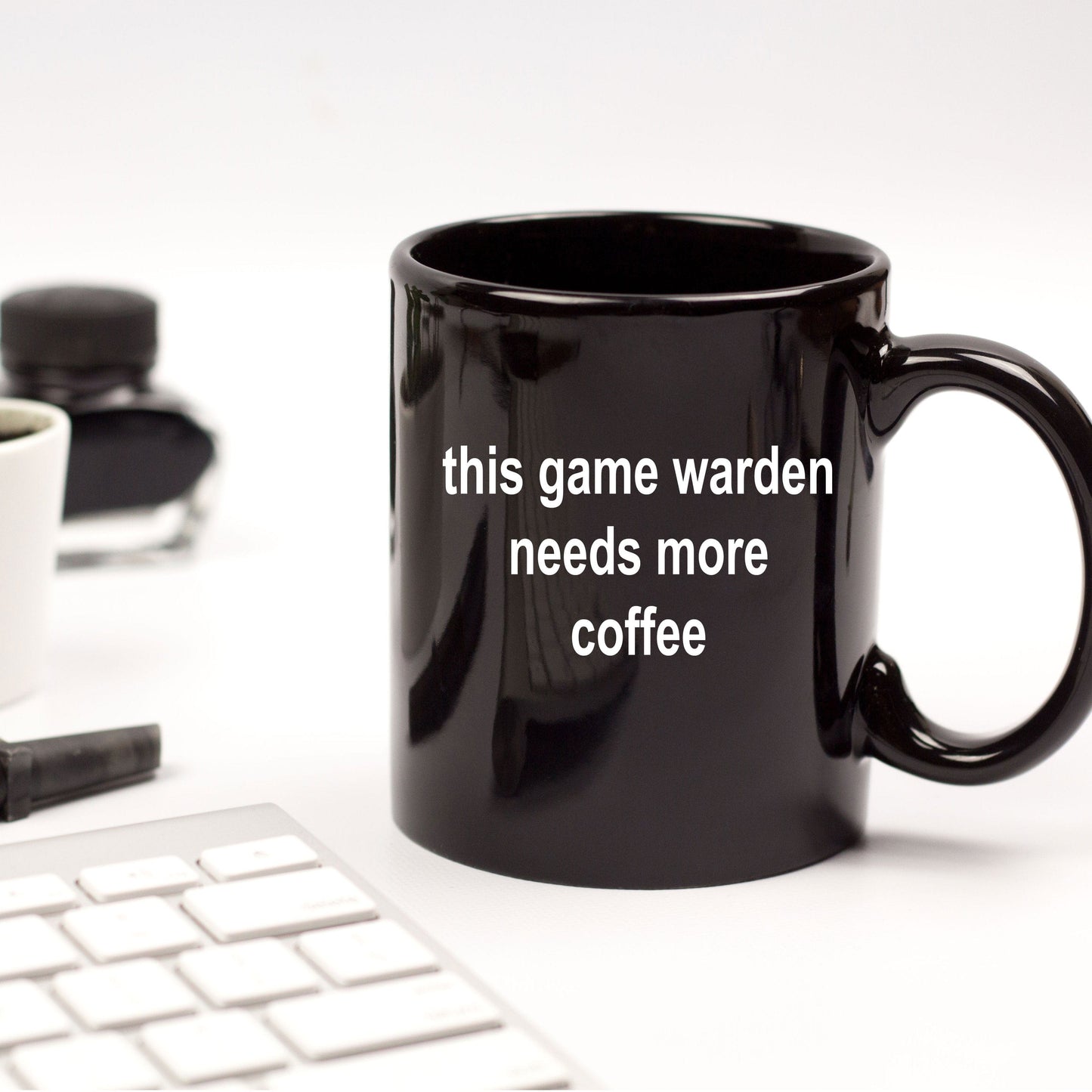 Game Warden Needs More Coffee Black Mug